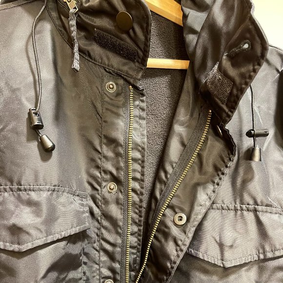 GAP | BLACK HOODED WEATHER RESISTANT UTILITY COAT | SIZE XS - Picture 2 of 10